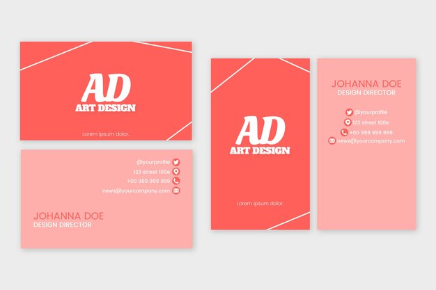 Template minimal colorful business card