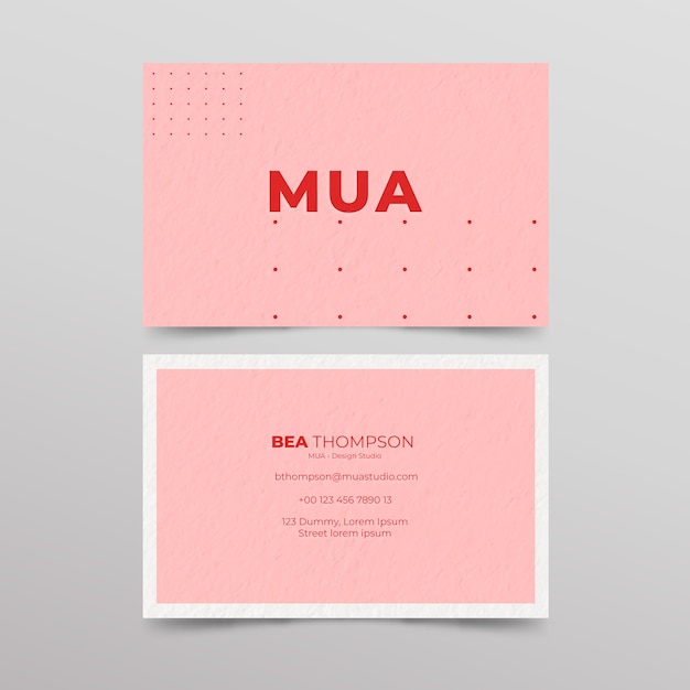 Template minimal colorful business card