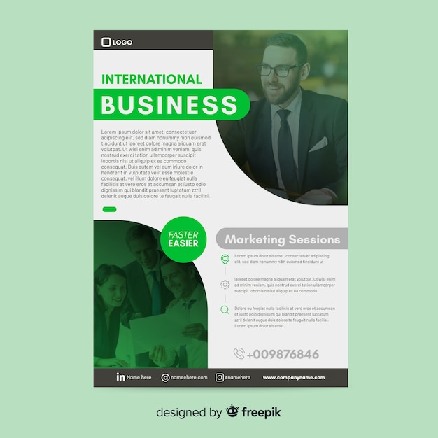 Template mosaic business flyer