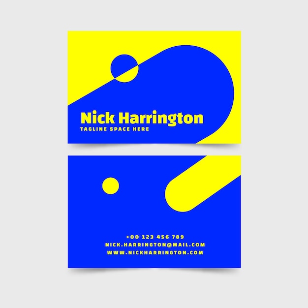 Template for neon business cards