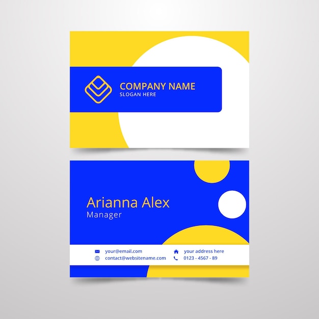 Template for neon business cards