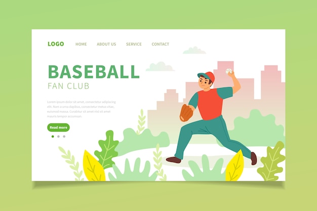 Template outdoor sport landing page