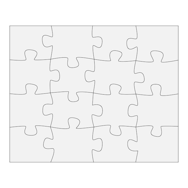 Free Vector template paper for thinking puzzles games business concept infographics puzzle pieces and jigsaw