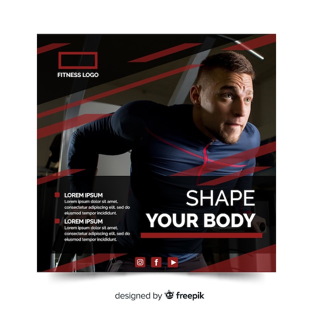 Template sport flyer with image