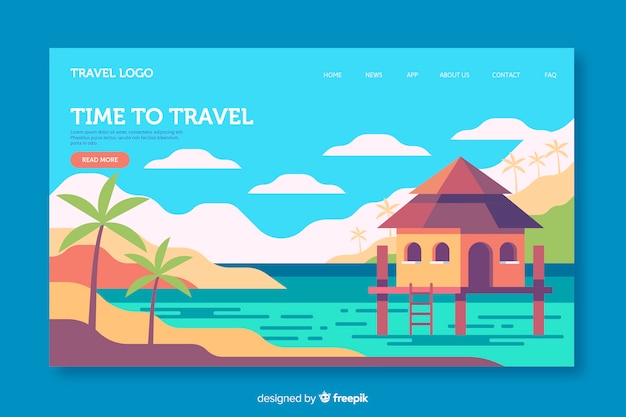 Template time to travel landing page