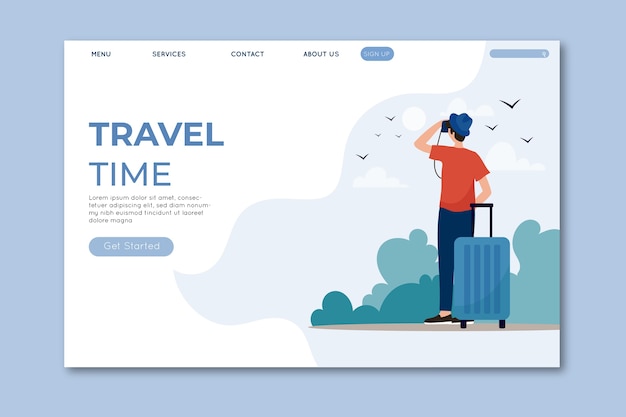 Template travel landing page