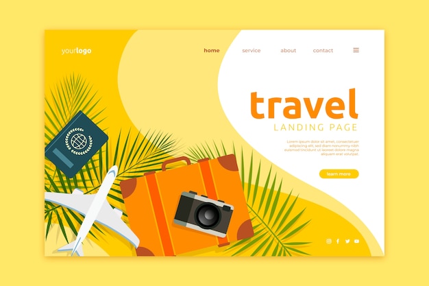 Template travel landing page