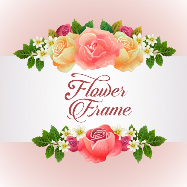 Template with rose florish theme