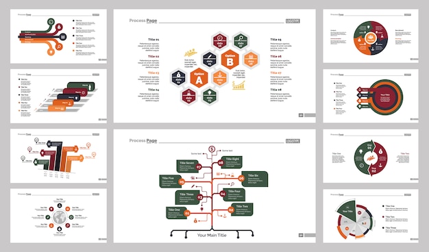 Ten Logistics Charts Slide Templates Set