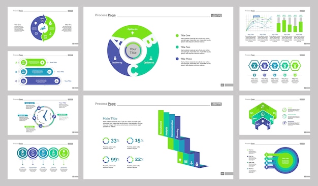 Ten Management Slide Templates Set