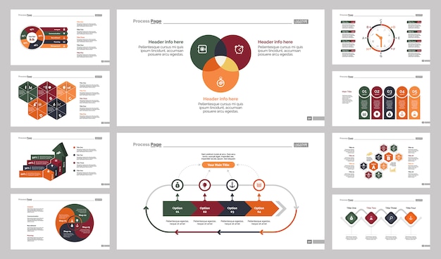 Ten Research Slide Templates Set