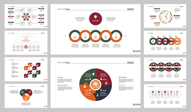 Ten Teamwork Slide Templates Set