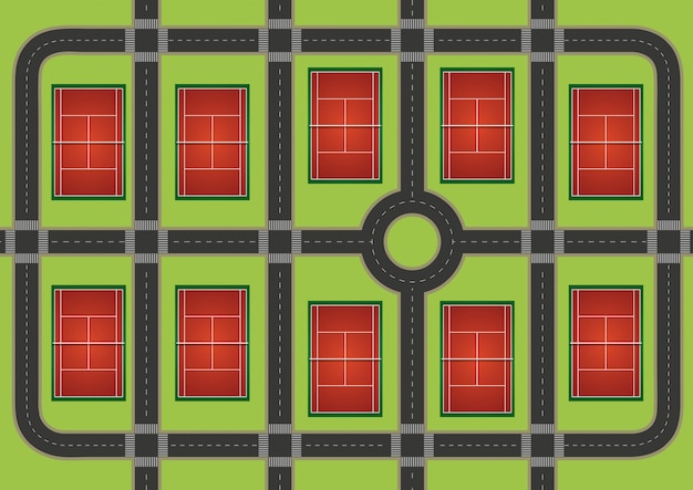 Free Vector tennis courts