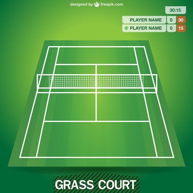 Free Vector tennis field in green