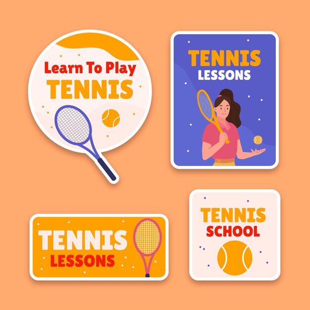 Tennis game badges collection