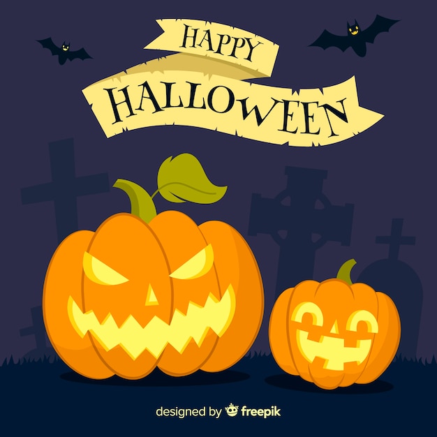 Terrific hand drawn halloween background