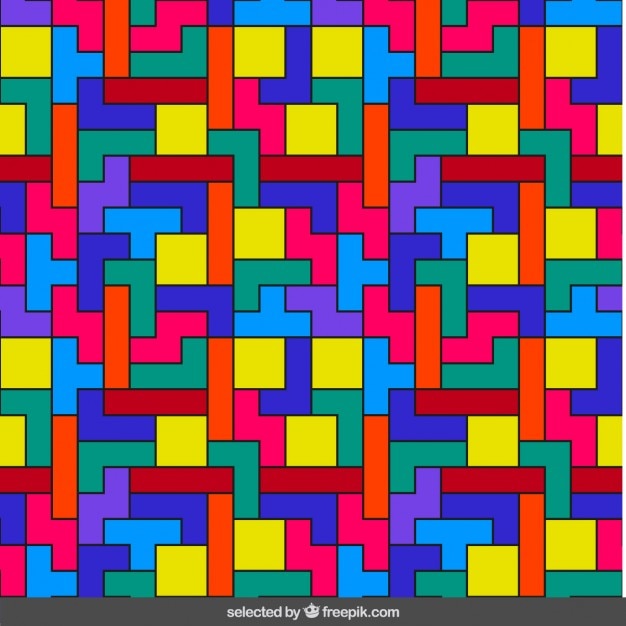 Tetris colorful pattern