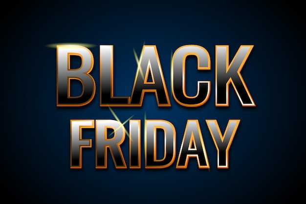 Free Vector text effect black friday editable