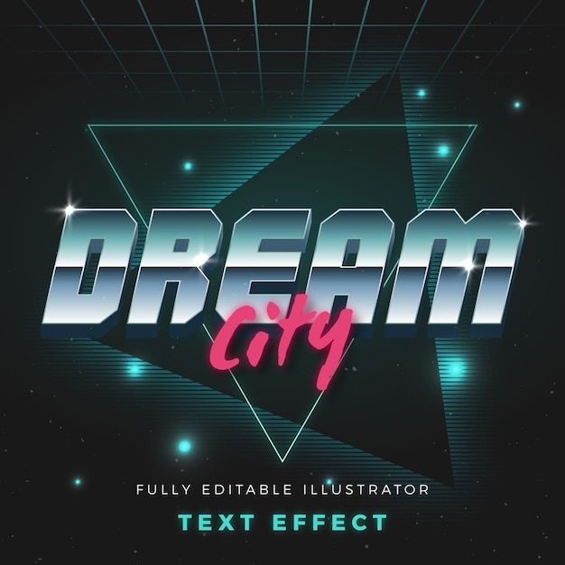 Text effect neon concept