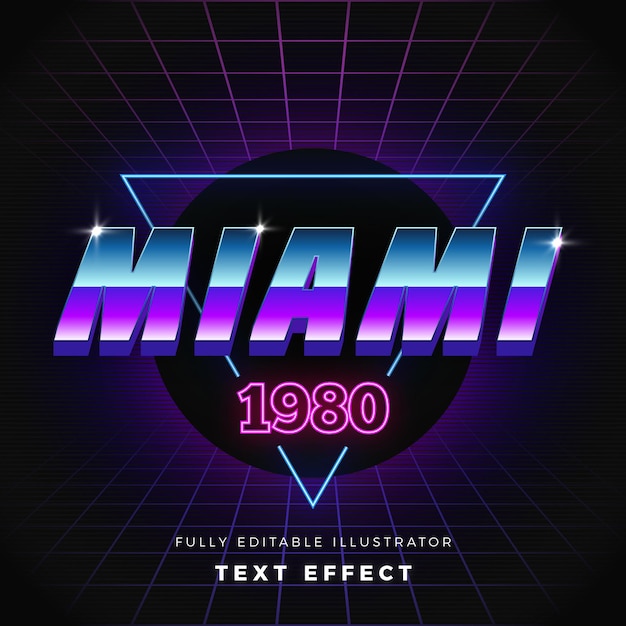 Text effect neon concept