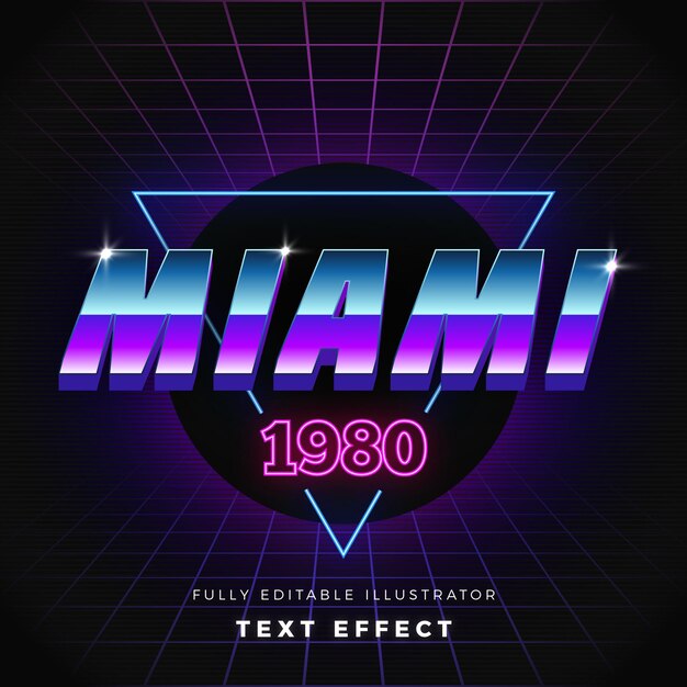 Text effect neon concept