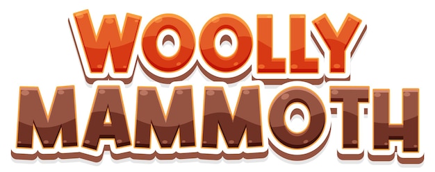 A text icon of woolly mammoth