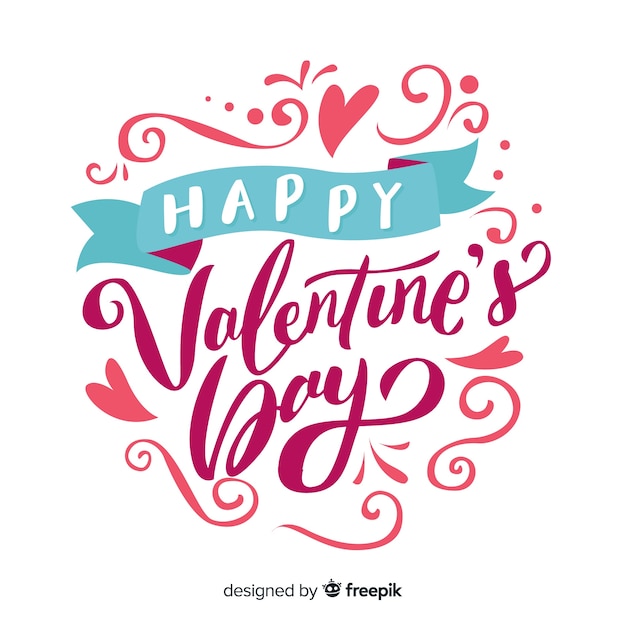 Text and ornaments valentine background