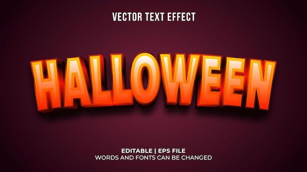 Free Vector text with a halloween theme