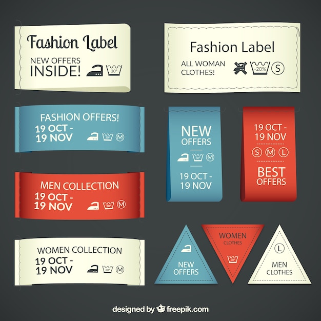 Textile fashion labels