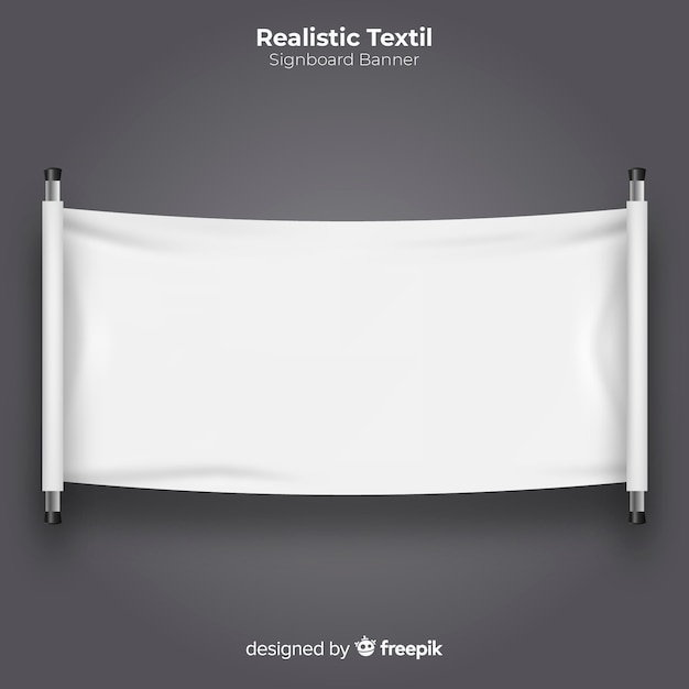 Free Vector textile signboard banner