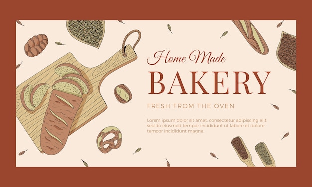 Texture bakery shop facebook template