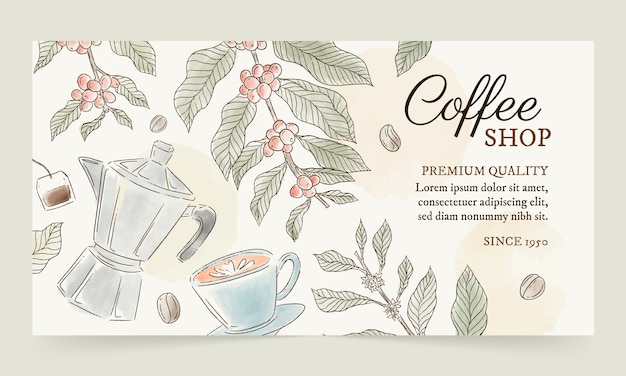 Texture coffee plantation facebook template