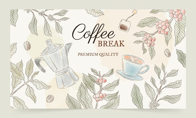 Texture coffee plantation webinar template