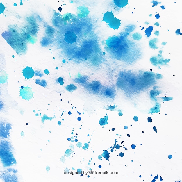 Free Vector textured paper with blue watercolor stains