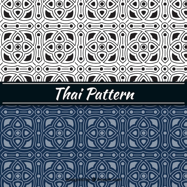 Thai pattern in flat style