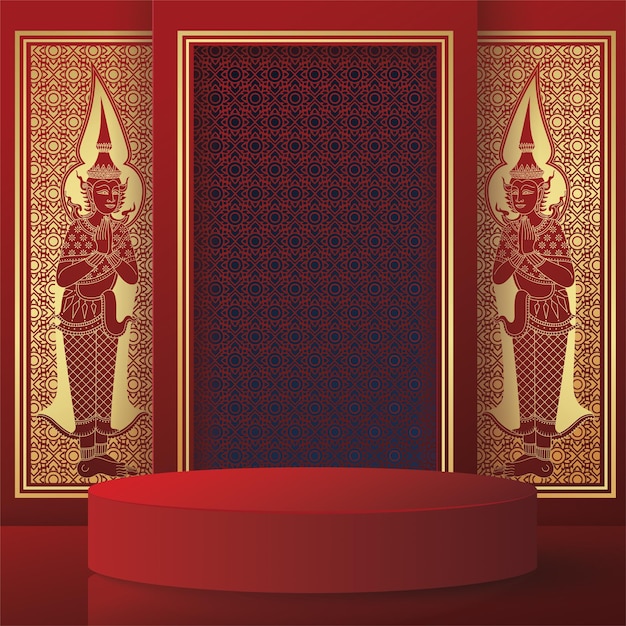 Thai style design photo frame for various advertisements