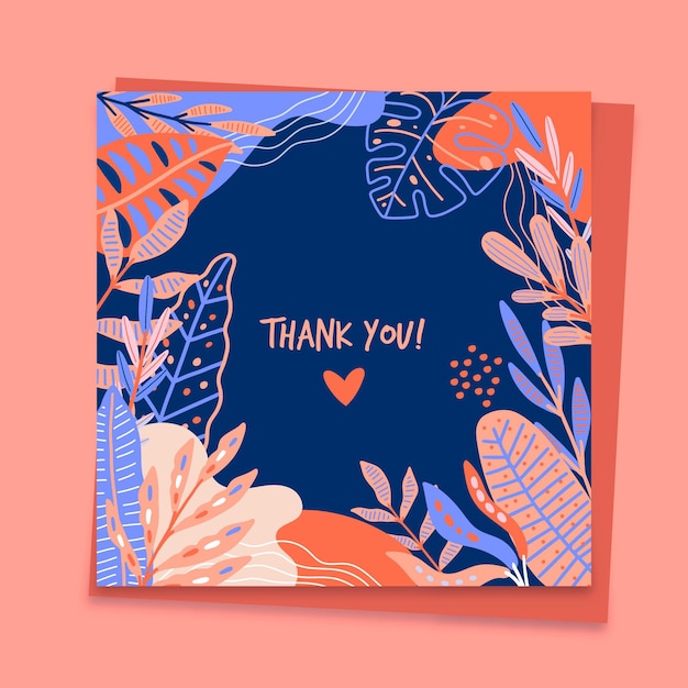 Free Vector thank you card template