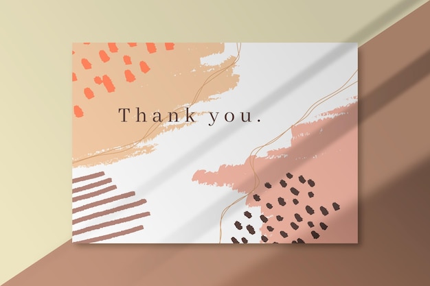 Thank you card template