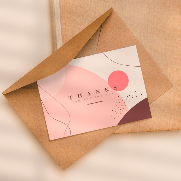 Thank you card with envelope