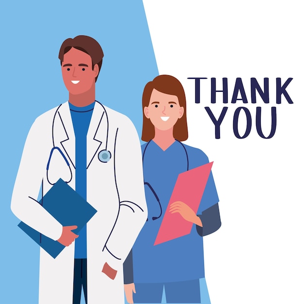 Thank you doctors postcard