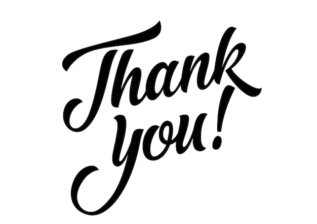 Free Vector thank you lettering