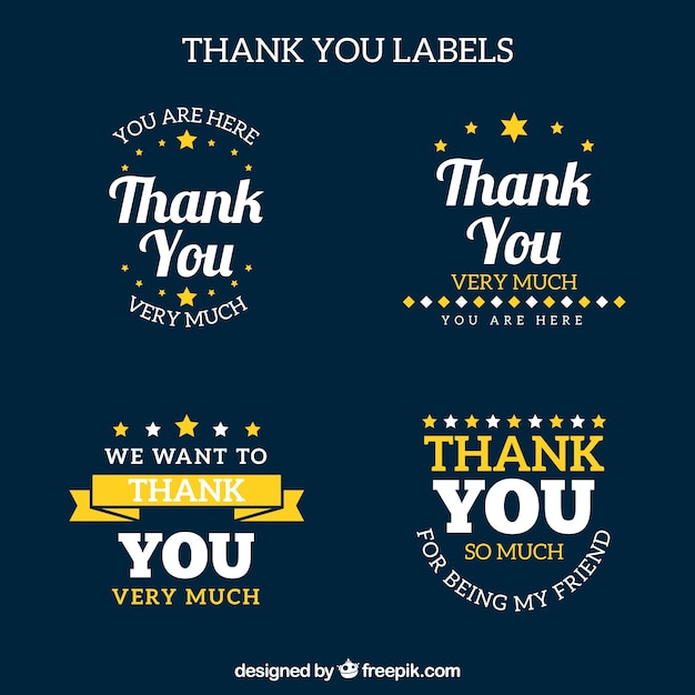 Free Vector thank you logo collection