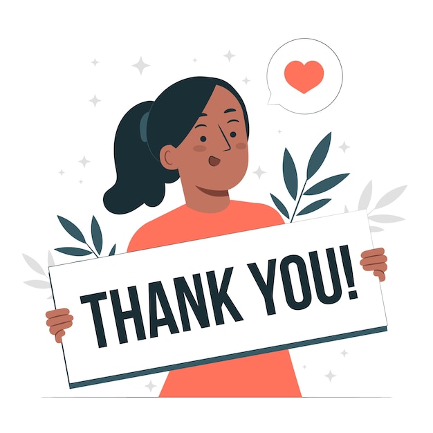 Free Vector thank you placard concept illustration