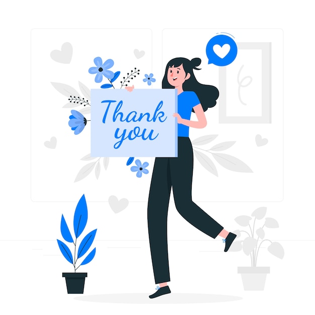 Free Vector thank you placard concept illustration