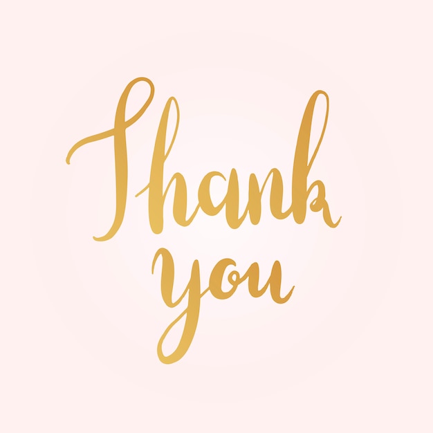 Thank you typography style vector