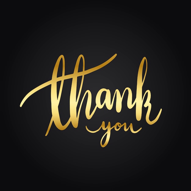 Thank you typography style vector