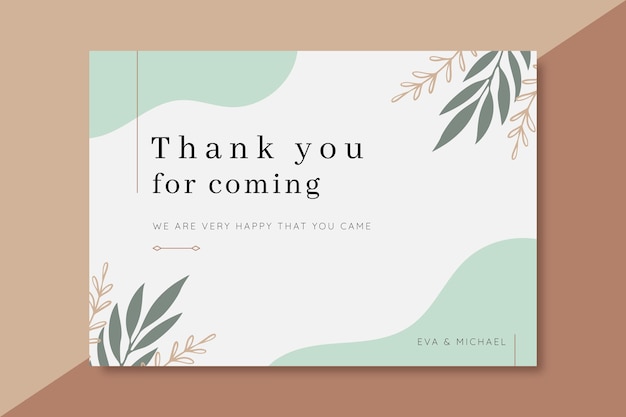 Thank you wedding card