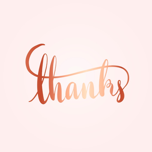 Thanks typography wording style vector