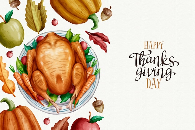 Thanksgiving background watercolor style