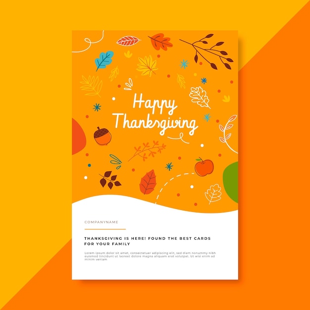 Thanksgiving blog post template with greeting